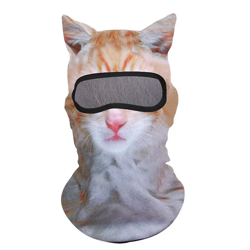 Pasamontañas con orejas de gato 3D – Gato naranja, foto 2