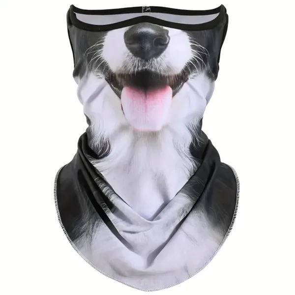 Braga de cuello con cara de animal Husky
