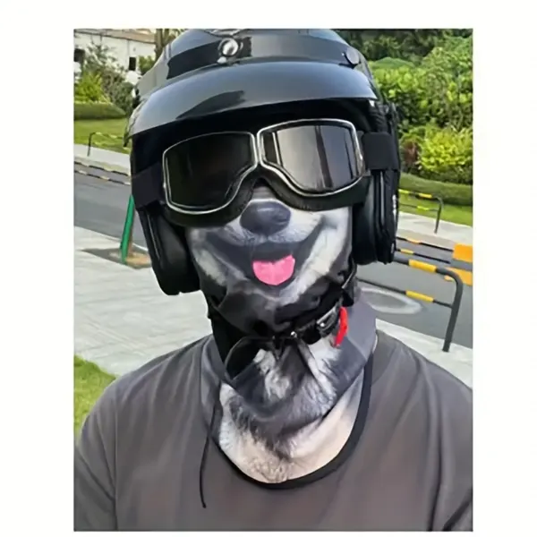 Braga de cuello con cara de animal Perro gris