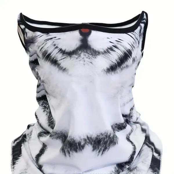 Braga de cuello con cara de animal Tigre blanco