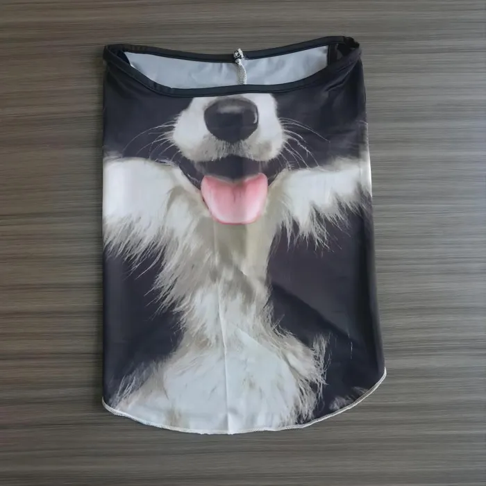 Braga de cuello con cara de animal Border collie