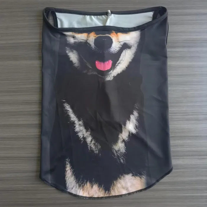 Braga de cuello con cara de animal Husky
