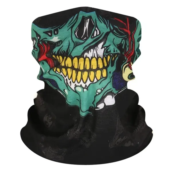 Braga de esquí con calavera Zombi multicolor