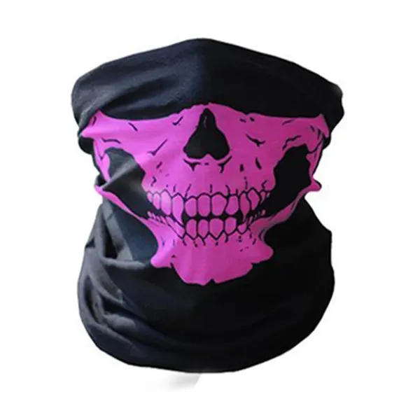 Braga de esquí con calavera Rosa