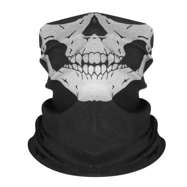 Braga de esquí con calavera Blanco