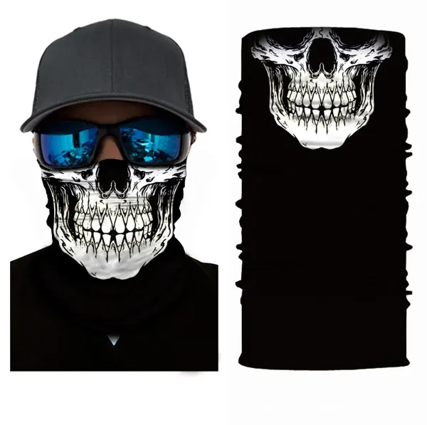 Braga de esquí con cara divertida Calavera clásica