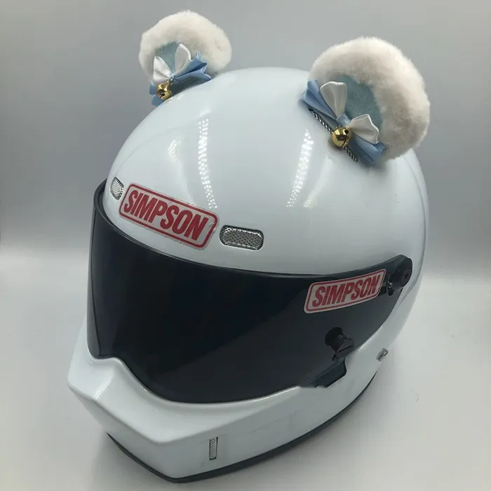 Orejas para casco de esquí Blanco y azul