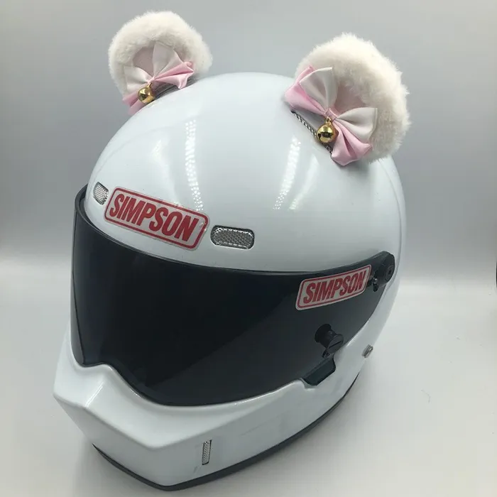 Orejas para casco de esquí Blanco y rosa
