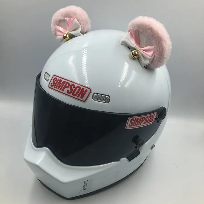Orejas para casco de esquí Rosa y blanco